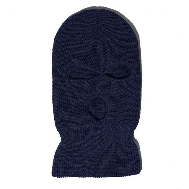 Ski Mask Knitted Face Cover Winter Balaclava Full Face Mask for Winter Outdoor Sports Winter Three 3 Hole Balaclava Knit Hat Ski Mask 3-Hole Knit Hat Full Face Cover Balaclava Hats Funny Party Embroidery Beanies Caps Hole Knitted Full Face Cover Stevvex