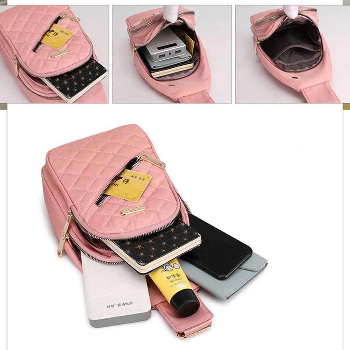 Portable Nylon Chest Sling Bag Mini Travel Pack Mesh Strap Dashing Nova