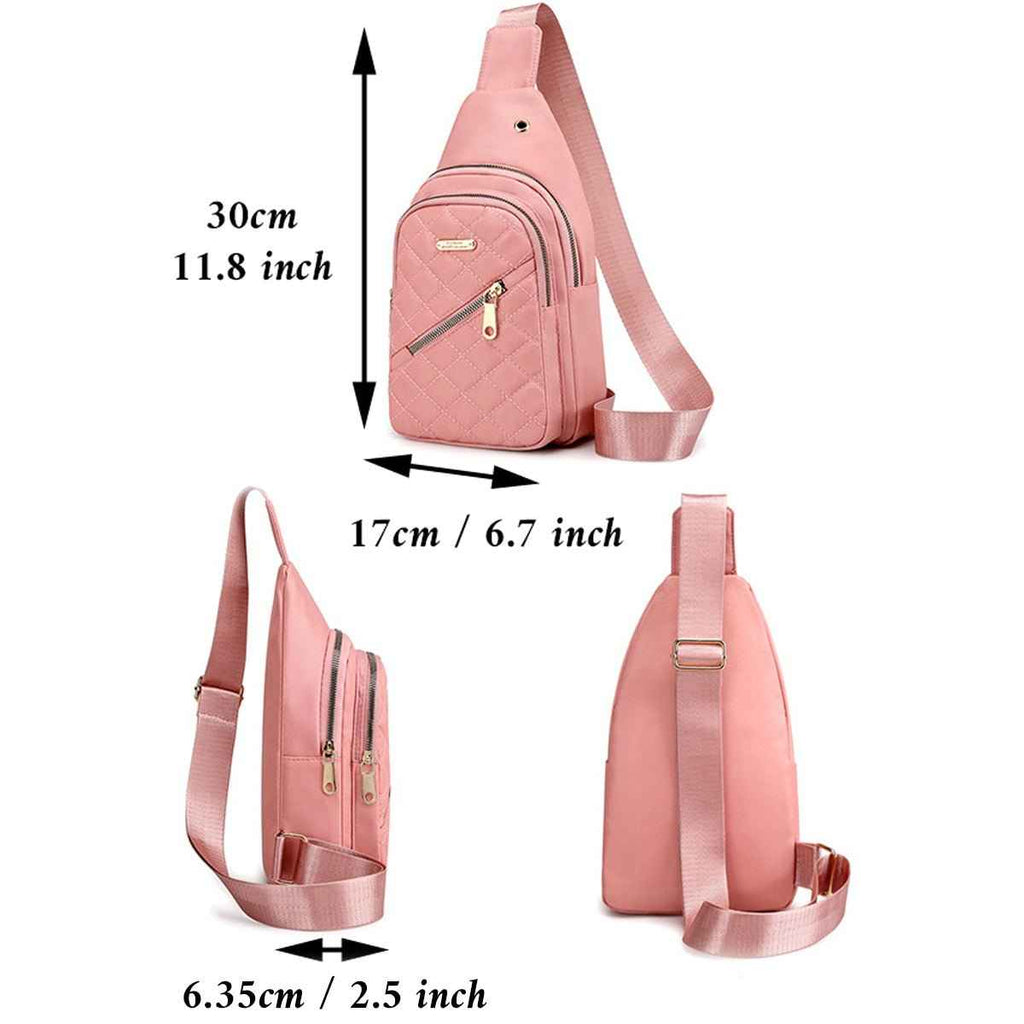 Portable Nylon Chest Sling Bag Mini Travel Pack Mesh Strap Dashing Nova