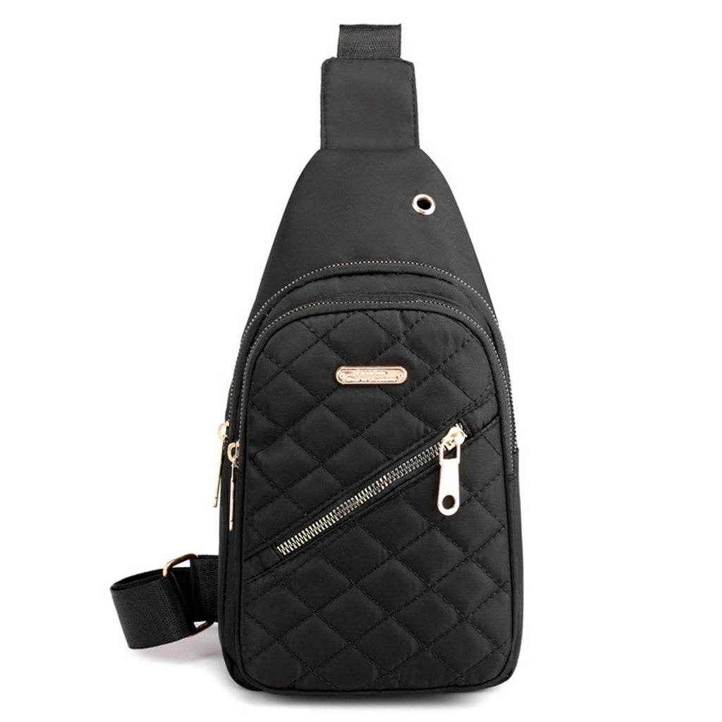 Portable Nylon Chest Sling Bag Mini Travel Pack Mesh Strap