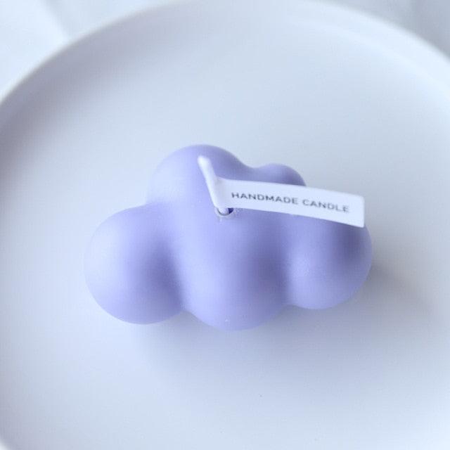 Small Scented Cloud Shape Birthday Candle Handmade Scented Candle Hand Poured Decorative Candle Aesthetic Candle Room Decor For Home Use Bedroom Romantic Soy Candle Home decoration Mother's Day Gifts