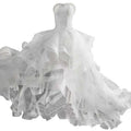 Small Trailing Wedding Dress with Layered Tulle