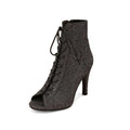 Snake Print Peep Toe Frosted Casual Shoes