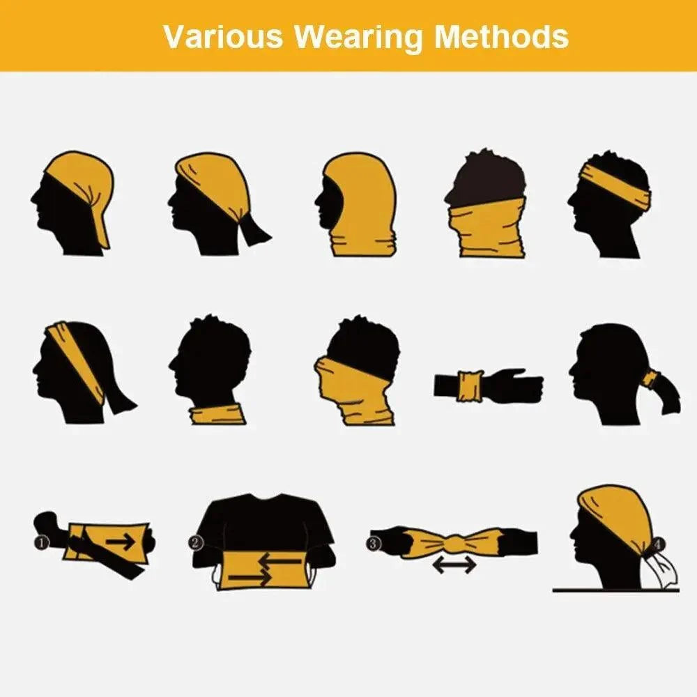 Soft And Comfortable Silk Scarf Unisex Magic Scarf Outdoor Sports Bicycle Headband Bike Cycling Neck Tube Warmer Riding Bandanas Face Mask Stevvex