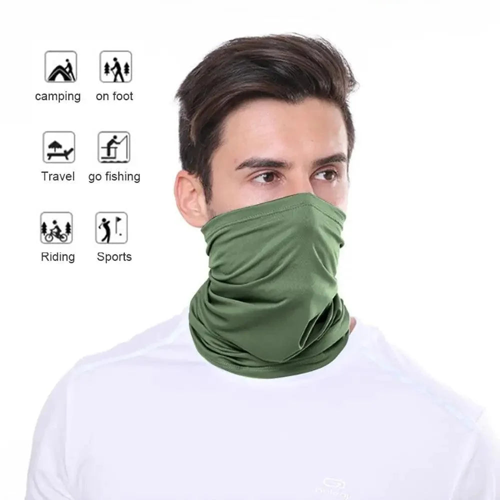 Soft And Comfortable Silk Scarf Unisex Magic Scarf Outdoor Sports Bicycle Headband Bike Cycling Neck Tube Warmer Riding Bandanas Face Mask Stevvex