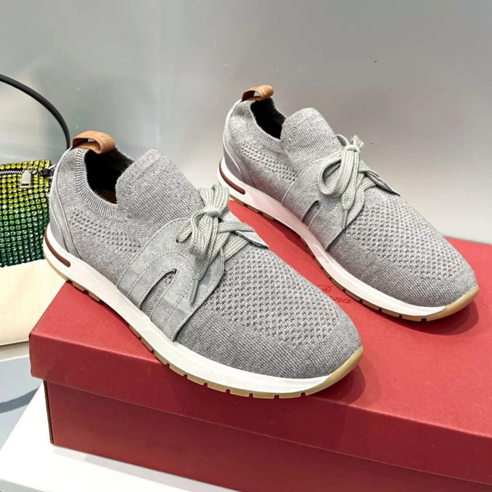 Sports shoes with lace up fly weave breathable casual thick soled shoes V.I.P Digital Presence