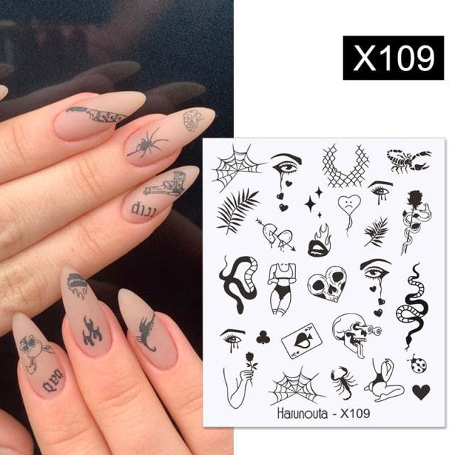 Spring Simple Green Theme Water Decal Sticker Flower Leaf Tree Summer Slider For Manicuring Nail Art Watermarks Art Decoration Manicure Tools Nail Watermark Decals iridescent Decoration Nail Self-Adhesive Decals Nail Stickers Water Transfer Fresh Nail