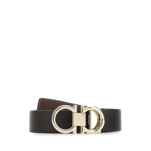 Salvatore Ferragamo Men Black Leather Belt Luosophy
