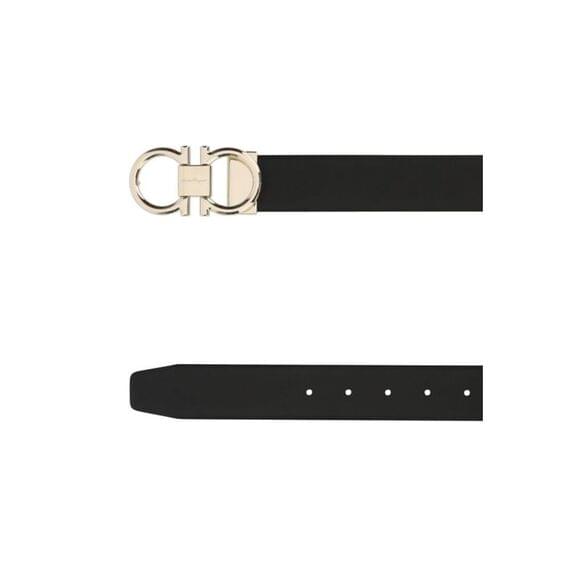 Salvatore Ferragamo Men Black Leather Belt Luosophy