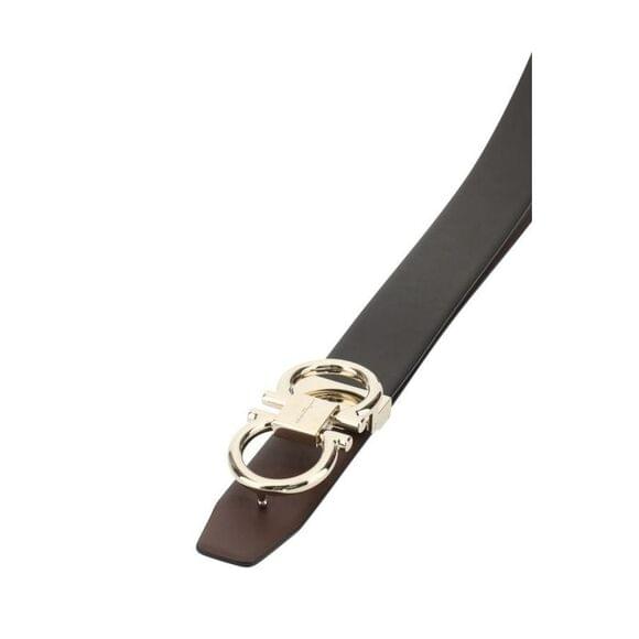 Salvatore Ferragamo Men Black Leather Belt Luosophy