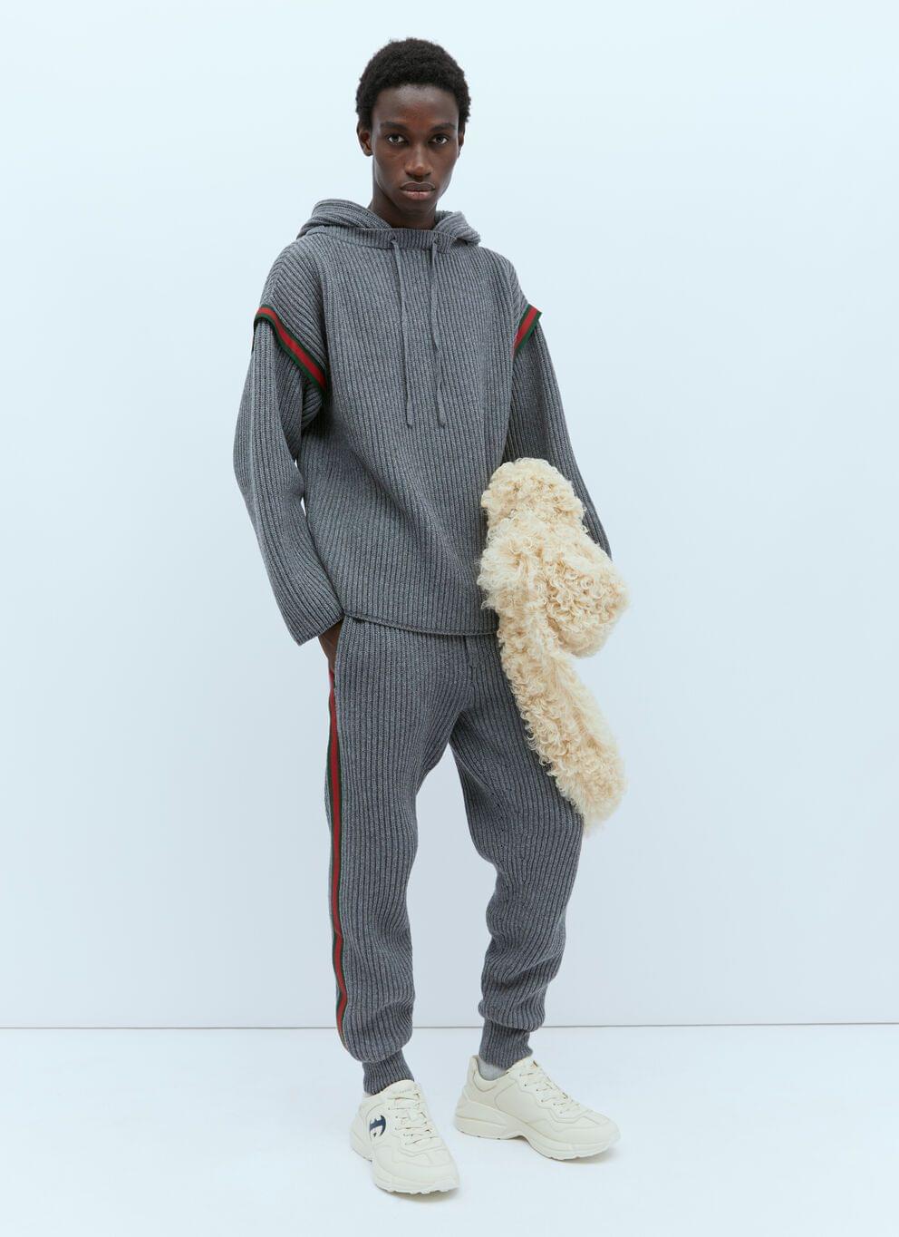 Gucci Men Wool Cashmere Hooded Sweater Luosophy