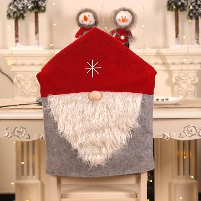 Stylish Chair Covers Christmas Santa Claus Chair Back Cover Christmas Dining Dinner Table Decoration New Year Party Supplies Dining Table Decoration for Home New Year Party Stevvex