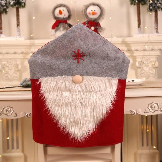 Stylish Chair Covers Christmas Santa Claus Chair Back Cover Christmas Dining Dinner Table Decoration New Year Party Supplies Dining Table Decoration for Home New Year Party Stevvex