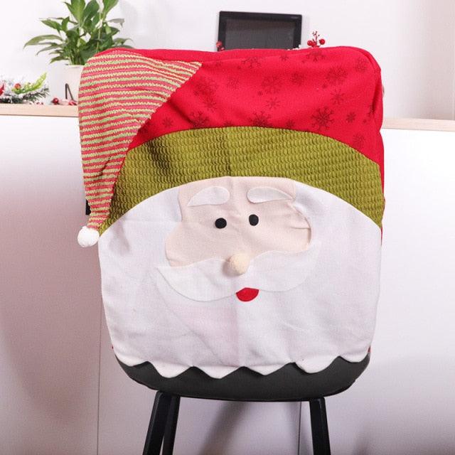 Stylish Chair Covers Christmas Santa Claus Chair Back Cover Christmas Dining Dinner Table Decoration New Year Party Supplies Dining Table Decoration for Home New Year Party Stevvex
