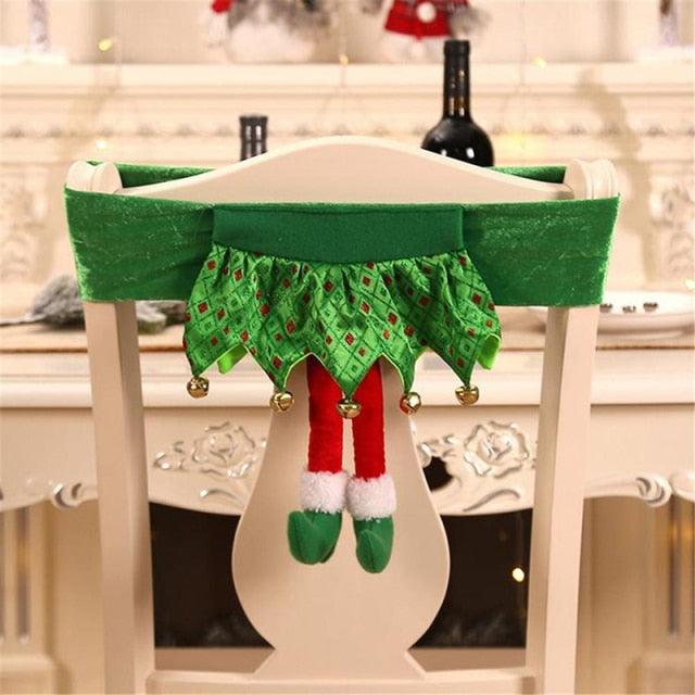 Stylish Chair Covers Christmas Santa Claus Chair Back Cover Christmas Dining Dinner Table Decoration New Year Party Supplies Dining Table Decoration for Home New Year Party Stevvex