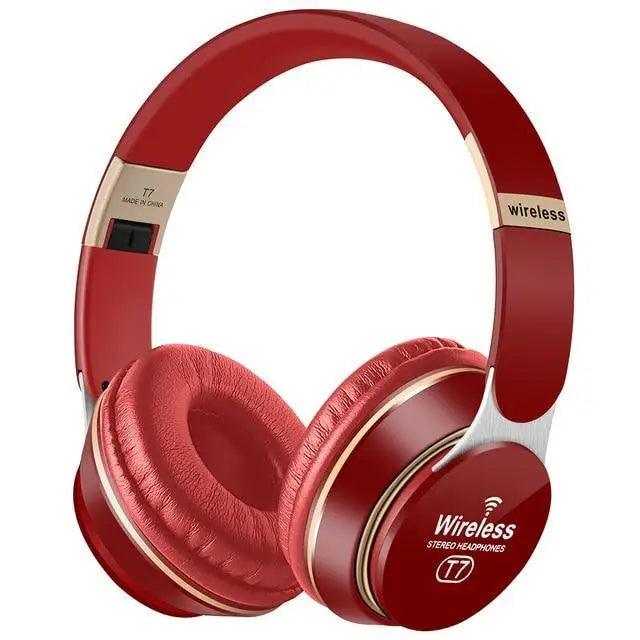 Stylish  Wireless Headphones 3D Stereo Bluetooth Foldable Gaming Headphones With Mic Foldable Lightweight Neckband Headphone For Mobile PC Laptop