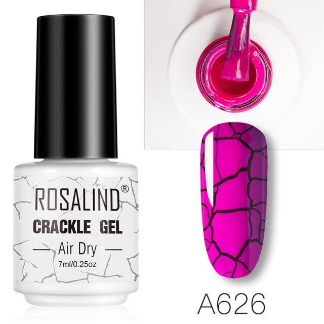 Stylish Women Gel Nail Polish Multi Color Manicure Set UV Led Tehnology Elegant Fashion Design Crack Effect