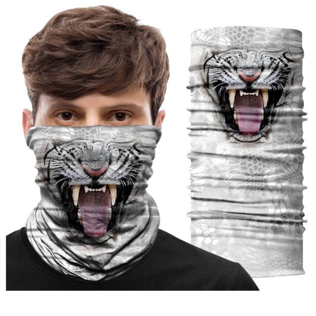 Summer Animal Bandana Neck Gaiter Tube Scarf Buff Party Halloween Half Mask Face Shield Sport Headband Balaclava Seamless Magic Head Scarf Breathable Bandana Turban Outdoor Hiking Quick-Dry Sweat Absorbing Scarves Multifunction Beanie Hat Stevvex