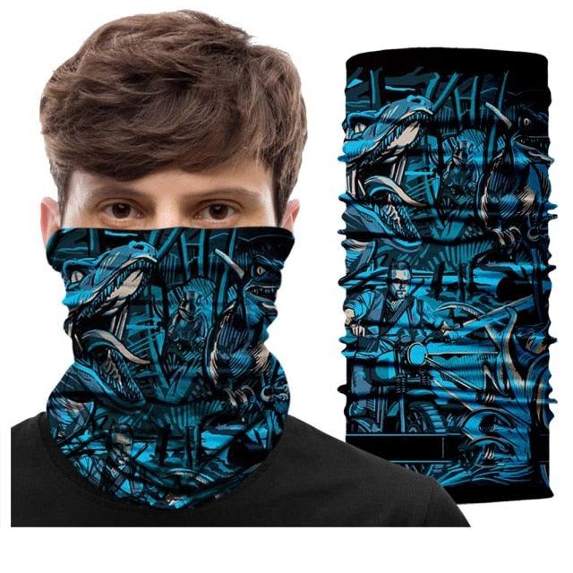 Summer Animal Bandana Neck Gaiter Tube Scarf Buff Party Halloween Half Mask Face Shield Sport Headband Balaclava Seamless Magic Head Scarf Breathable Bandana Turban Outdoor Hiking Quick-Dry Sweat Absorbing Scarves Multifunction Beanie Hat Stevvex