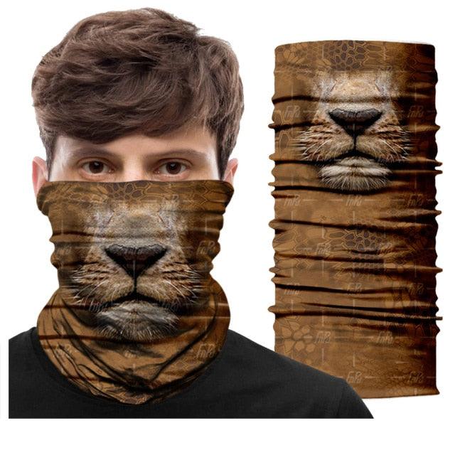 Summer Animal Bandana Neck Gaiter Tube Scarf Buff Party Halloween Half Mask Face Shield Sport Headband Balaclava Seamless Magic Head Scarf Breathable Bandana Turban Outdoor Hiking Quick-Dry Sweat Absorbing Scarves Multifunction Beanie Hat Stevvex