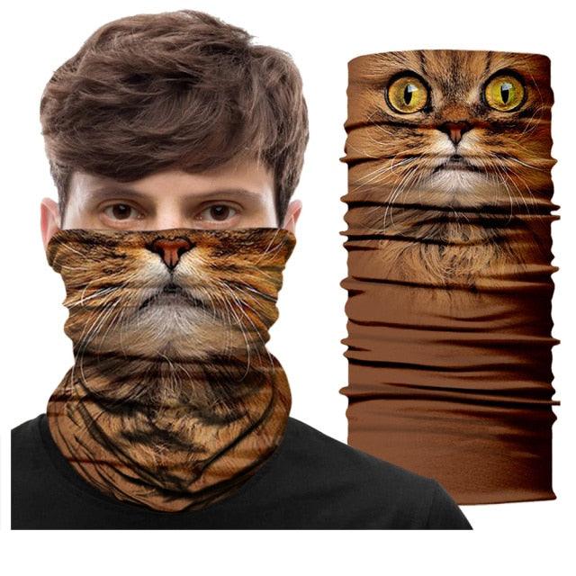 Summer Animal Bandana Neck Gaiter Tube Scarf Buff Party Halloween Half Mask Face Shield Sport Headband Balaclava Seamless Magic Head Scarf Breathable Bandana Turban Outdoor Hiking Quick-Dry Sweat Absorbing Scarves Multifunction Beanie Hat Stevvex