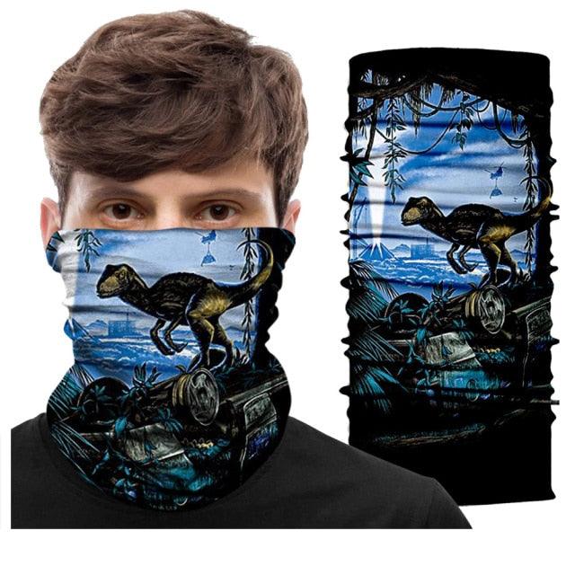 Summer Animal Bandana Neck Gaiter Tube Scarf Buff Party Halloween Half Mask Face Shield Sport Headband Balaclava Seamless Magic Head Scarf Breathable Bandana Turban Outdoor Hiking Quick-Dry Sweat Absorbing Scarves Multifunction Beanie Hat Stevvex