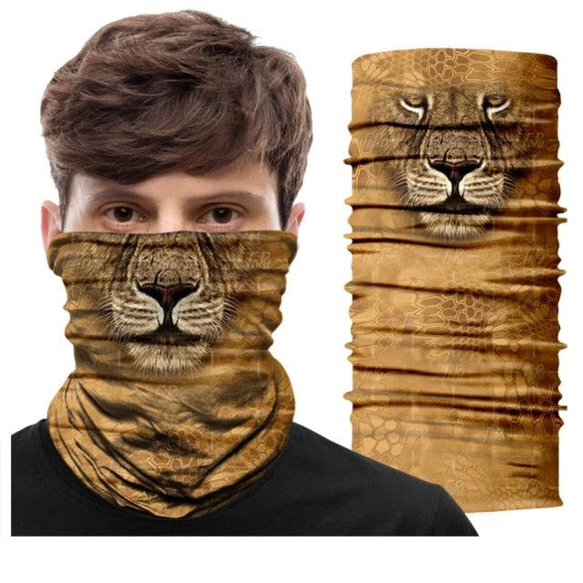Summer Animal Bandana Neck Gaiter Tube Scarf Buff Party Halloween Half Mask Face Shield Sport Headband Balaclava Seamless Magic Head Scarf Breathable Bandana Turban Outdoor Hiking Quick-Dry Sweat Absorbing Scarves Multifunction Beanie Hat Stevvex