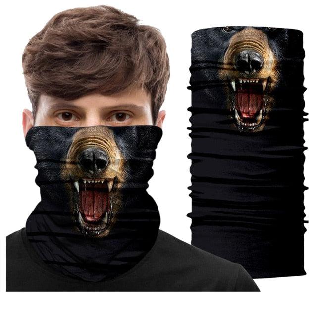 Summer Animal Bandana Neck Gaiter Tube Scarf Buff Party Halloween Half Mask Face Shield Sport Headband Balaclava Seamless Magic Head Scarf Breathable Bandana Turban Outdoor Hiking Quick-Dry Sweat Absorbing Scarves Multifunction Beanie Hat Stevvex