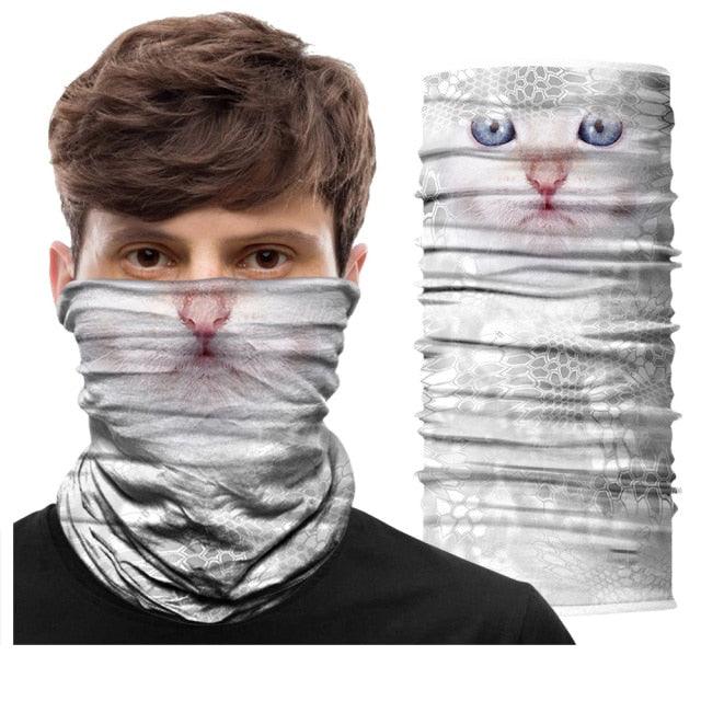 Summer Animal Bandana Neck Gaiter Tube Scarf Buff Party Halloween Half Mask Face Shield Sport Headband Balaclava Seamless Magic Head Scarf Breathable Bandana Turban Outdoor Hiking Quick-Dry Sweat Absorbing Scarves Multifunction Beanie Hat Stevvex