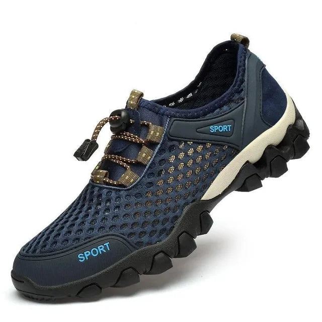 Summer Men's Mesh Sports Shoes Fashion Mountaineering Breathable Lightweight Anti Slip Shoes Outdoor Travel Running Casual Shoes V.I.P Digital Presence