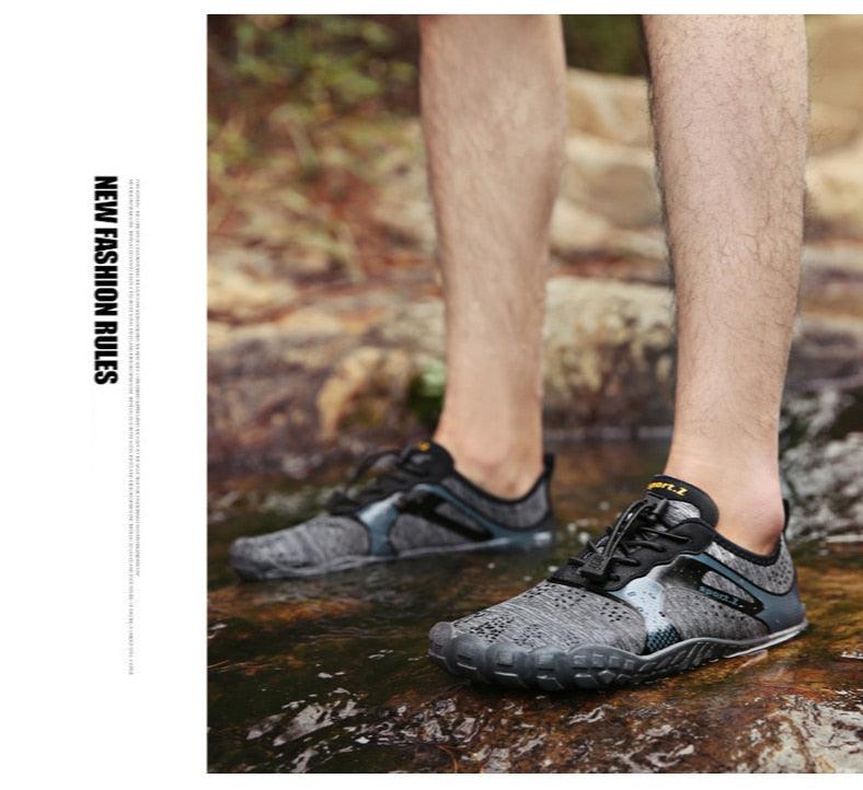 Summer Outdoor Mens Sports Water Shoes Non-Slip Beach Shoes Barefoot Upstream Shoes Quick-Dry Aqua Sock Barefoot For Beach Swim River Pool Lake Hiking Kayaking Surfing Stevvex