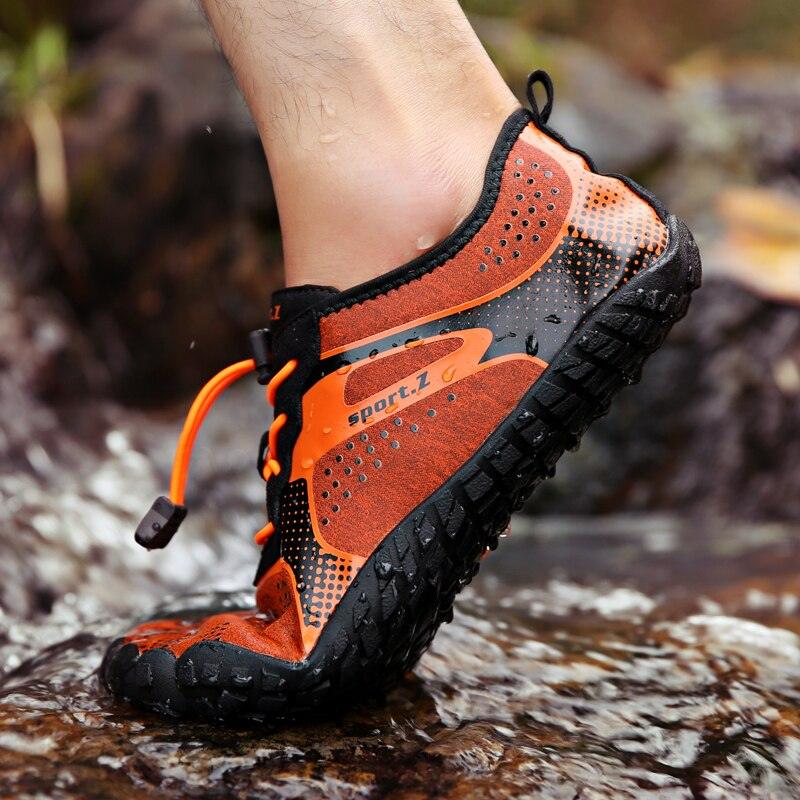 Summer Outdoor Mens Sports Water Shoes Non-Slip Beach Shoes Barefoot Upstream Shoes Quick-Dry Aqua Sock Barefoot For Beach Swim River Pool Lake Hiking Kayaking Surfing Stevvex