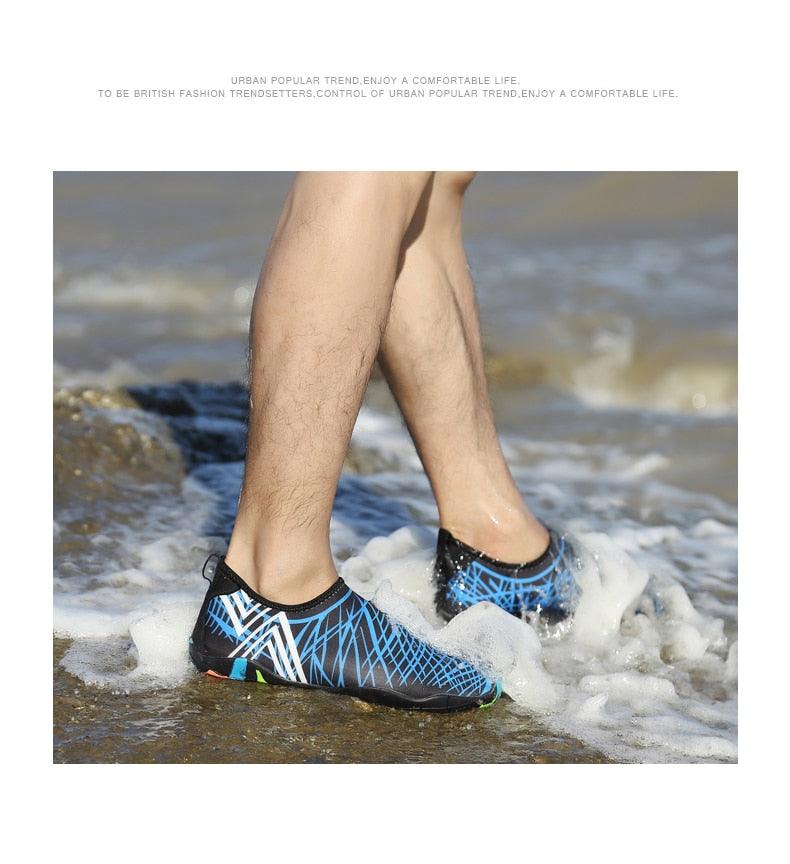 Summer Outdoor Mens Sports Water Shoes Non-Slip Beach Shoes Barefoot Upstream Shoes Quick-Dry Aqua Sock Barefoot For Beach Swim River Pool Lake Hiking Kayaking Surfing Stevvex