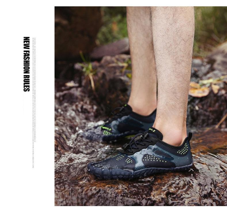 Summer Outdoor Mens Sports Water Shoes Non-Slip Beach Shoes Barefoot Upstream Shoes Quick-Dry Aqua Sock Barefoot For Beach Swim River Pool Lake Hiking Kayaking Surfing Stevvex