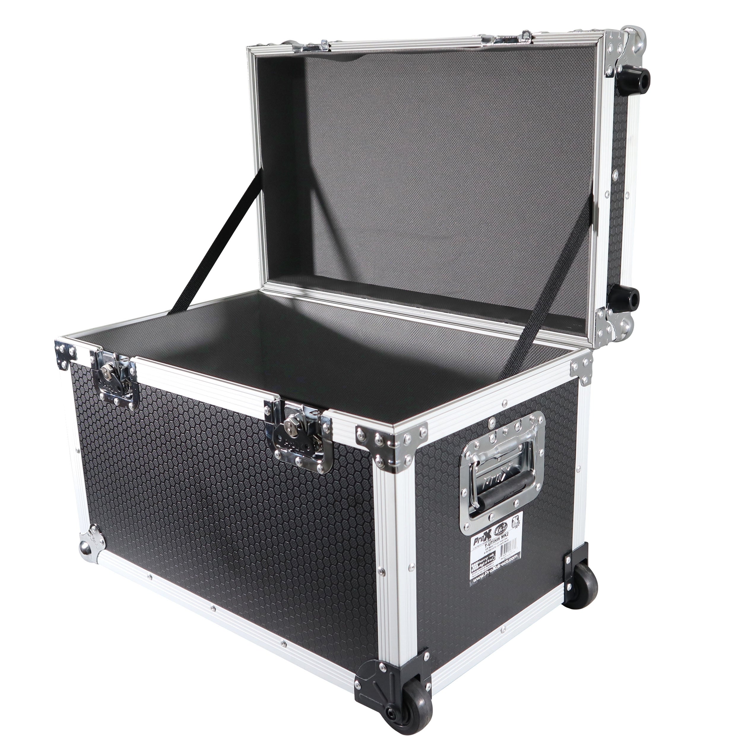ProX T-UTIHWMK2 - Rolling Utility Case W/ Retractable Handle and Low-Profile Recessed Wheels 17x24.5x15" Exterior For Cabales/100 LP Vinyl Records The DJ Hookup
