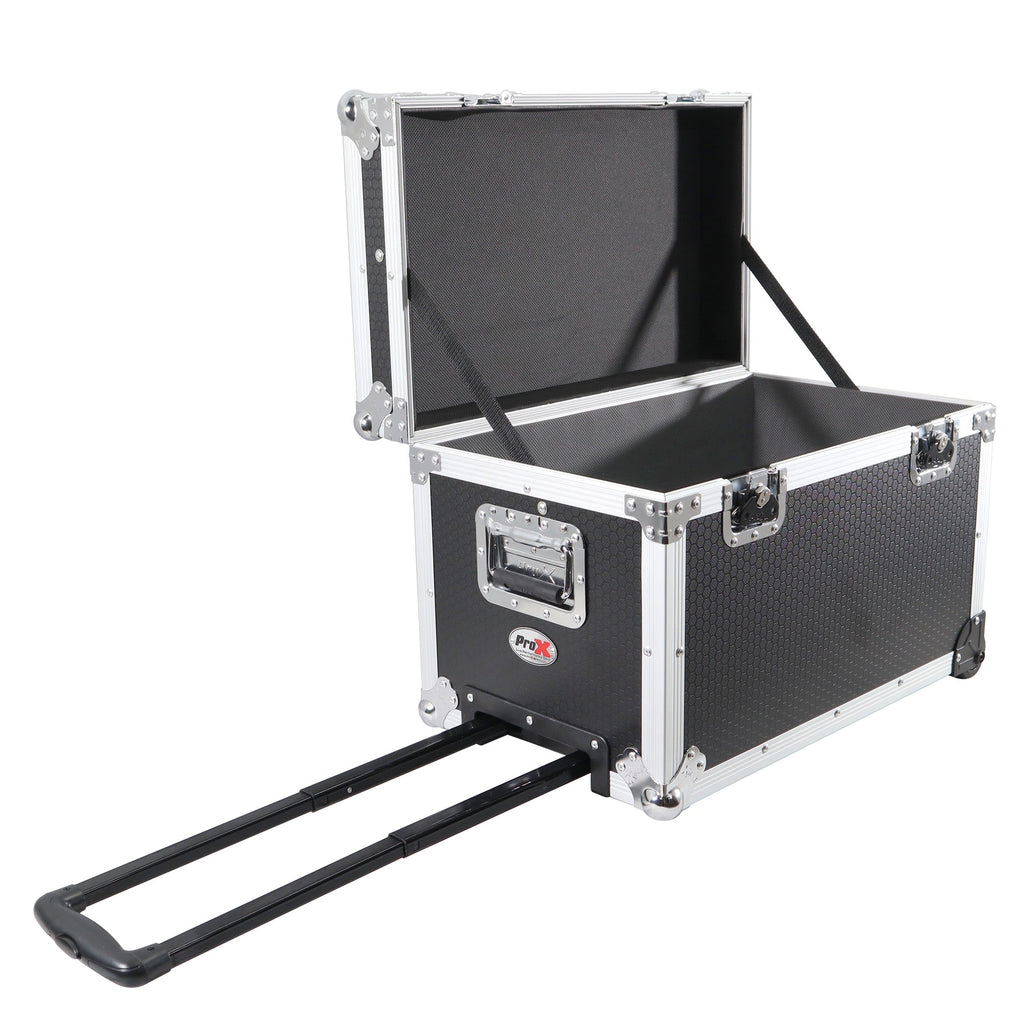ProX T-UTIHWMK2 - Rolling Utility Case W/ Retractable Handle and Low-Profile Recessed Wheels 17x24.5x15" Exterior For Cabales/100 LP Vinyl Records The DJ Hookup