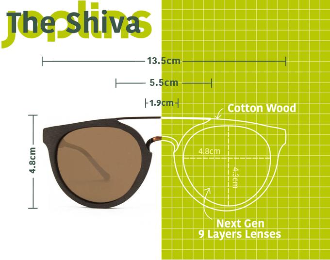 The Shiva - Wooden Sunglasses JOPLINS® | Premium Sustainable Sunglasses