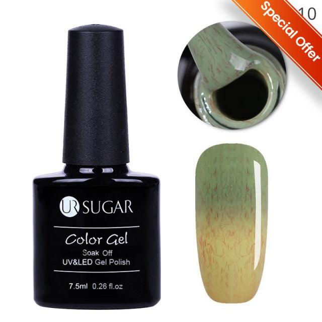 Thermal Shiny Nail Polish Change Color Effect Gel UV Semi Permanent Stylish Three Layer Effect For Womens