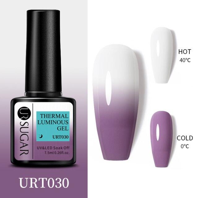 Thermal Shiny Nail Polish Change Color Effect Gel UV Semi Permanent Stylish Three Layer Effect For Womens