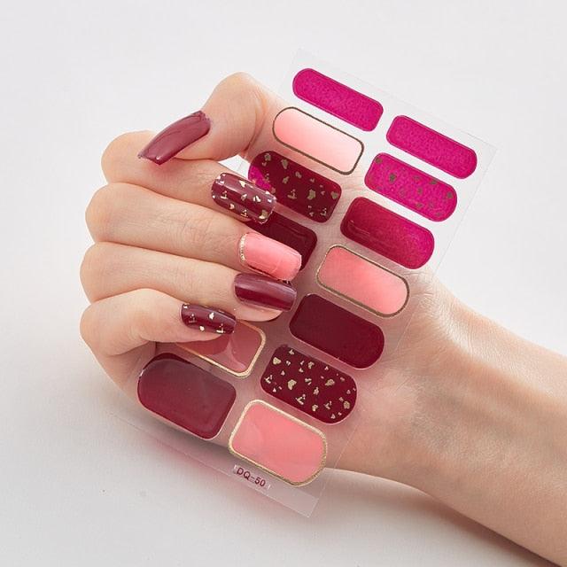 Three Sorts 0f Nail Stickers Full Cover Nail Stickers Nail Strips Self Adhesive Nail Sticker Nails Sticker Designer Tattoos Kids Nails Art Decoration Nail Strips Shiny French Tip Guides Stickers French Nail Stickers Form Fringe Guides for DIY Decoration