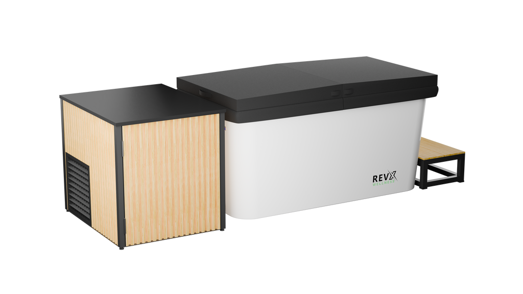 RevX Acrylic X Tub Cold Plunge + LUX High Performance Chiller and Filtration System RevX Wellness