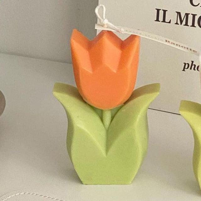 Tulip Candle Aroma Decoration Wedding Souvenir Birthday Gift Decoration Candles Handmade Delicate Tulip Flower Shape Candle  Perfect for Birthday Party Wedding Spa Home Decor