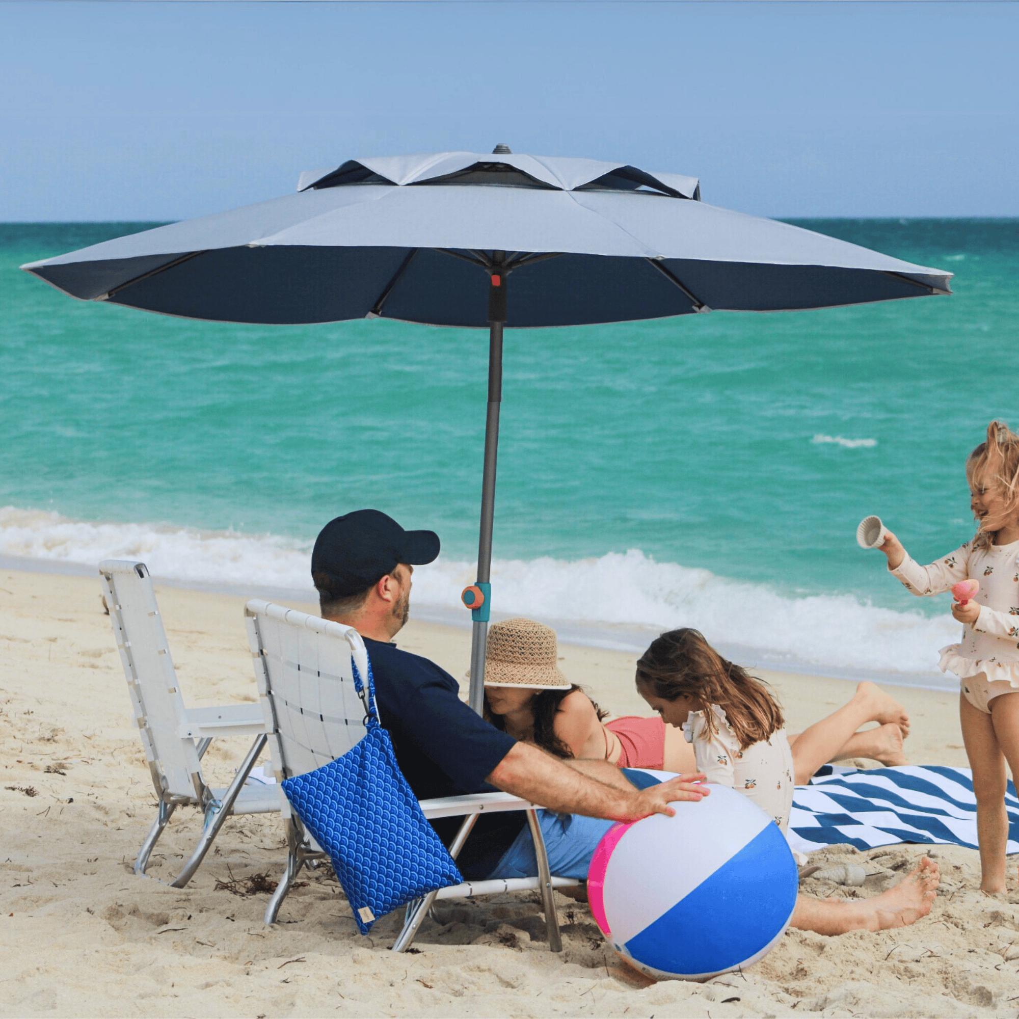 Ultimate Wind-Resistant Umbrella with 10-Second Hammer-In Anchor (2026 Upgraded Model)