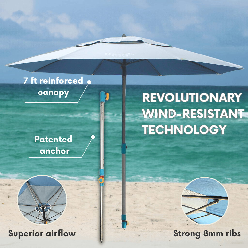 Ultimate Wind-Resistant Umbrella with 10-Second Hammer-In Anchor (2026 Upgraded Model)