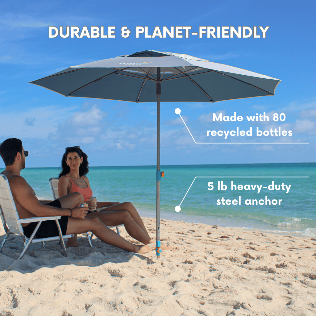 Ultimate Wind-Resistant Umbrella with 10-Second Hammer-In Anchor (2026 Upgraded Model)