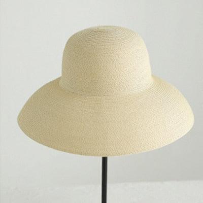 Unique Vintage Handmade Women Summer Hat Stylish Design Women's Summer Hat  Beach Holiday Foldable Comfortable Hat For Summer Portable Luxury Female Wide Hat Solid Color Stevvex