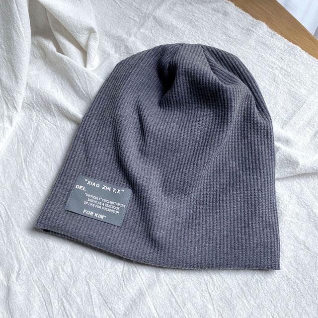 Unisex Beanie Hats Autumn Comfortable Cotton Hat  Men Retro Knitted Hat Women Balaclava Sports Kerchief Bobble Hat  Spring Knit Slouchy Lightweight Knit Hat Slouch Cap Casual Box Skellies Beanies Thin Bonnet Cap Autumn Casual Beanies Hat Stevvex