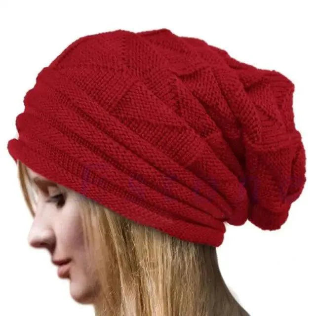 Unisex  Cute Oversized Winter Baggy Cool Caps Autumn Beanies For Men Women Classy Warm Cap For Cold Weather Stevvex