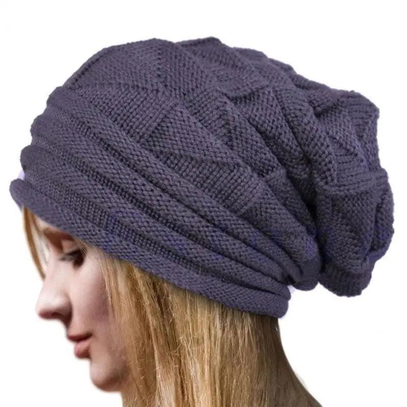 Unisex  Cute Oversized Winter Baggy Cool Caps Autumn Beanies For Men Women Classy Warm Cap For Cold Weather Stevvex