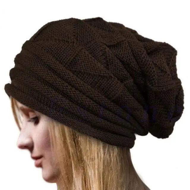Unisex  Cute Oversized Winter Baggy Cool Caps Autumn Beanies For Men Women Classy Warm Cap For Cold Weather Stevvex